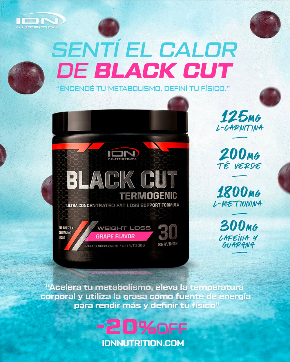 BLACK CUT FAT BURNER 30 SERV - 4