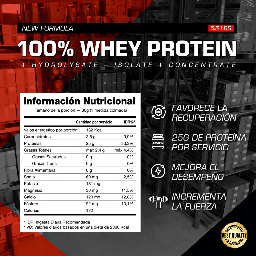 100% WHEY PROTEIN 2LBS - 4